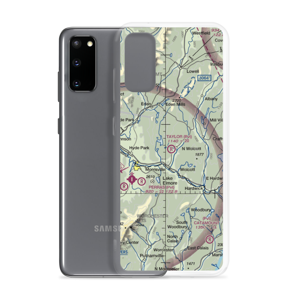 Taylor Airport (VT39) VFR Sectional Samsung Case Samsung Galaxy S20 model shown