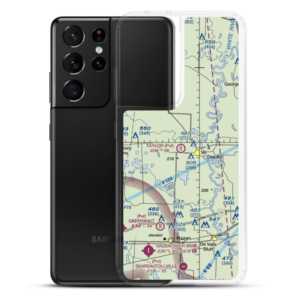 Taylor Airstrip (1AR2) VFR Sectional Samsung Case Samsung Galaxy S21 Ultra model shown