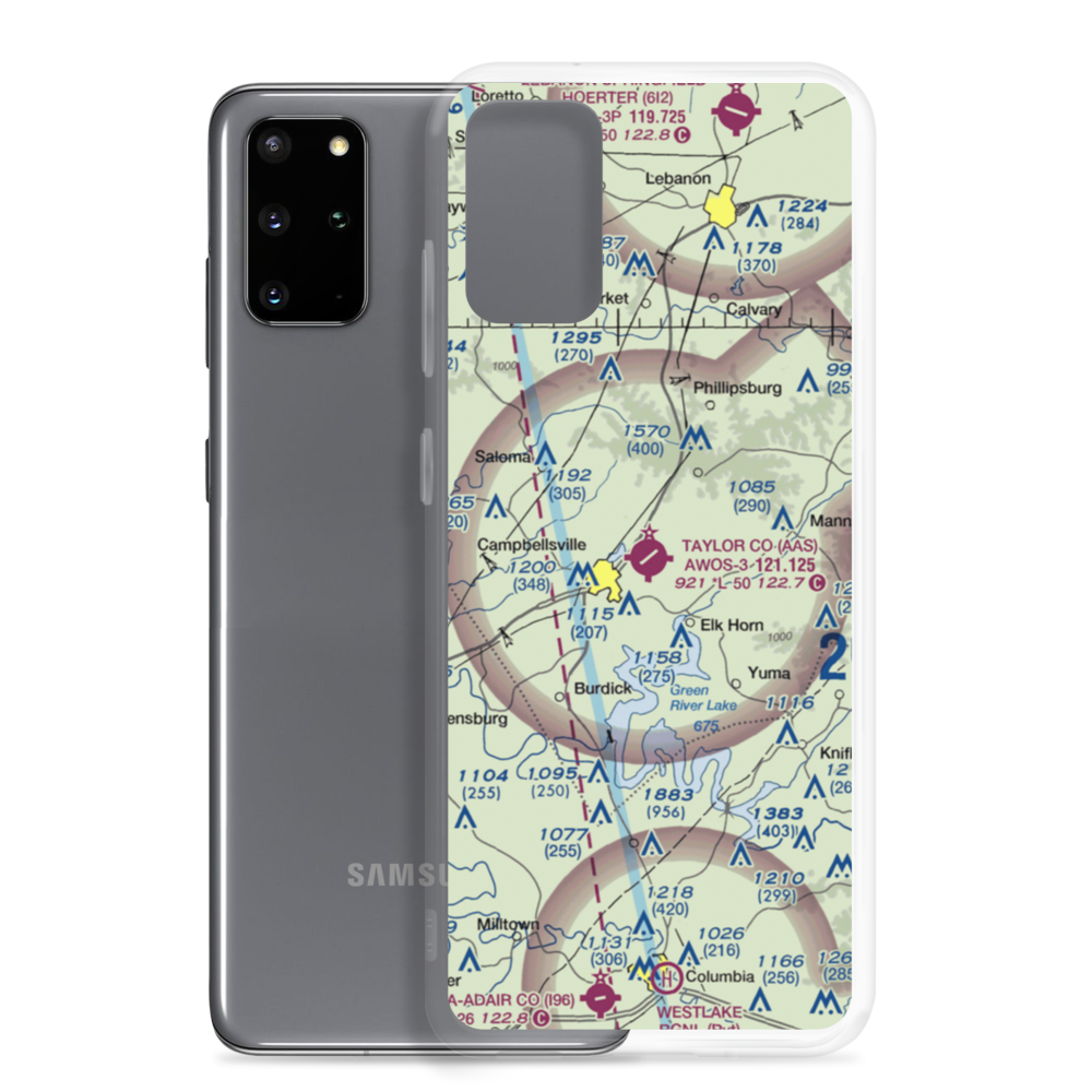 Taylor County Airport (AAS) VFR Sectional Samsung Case Samsung Galaxy S20 Plus model shown