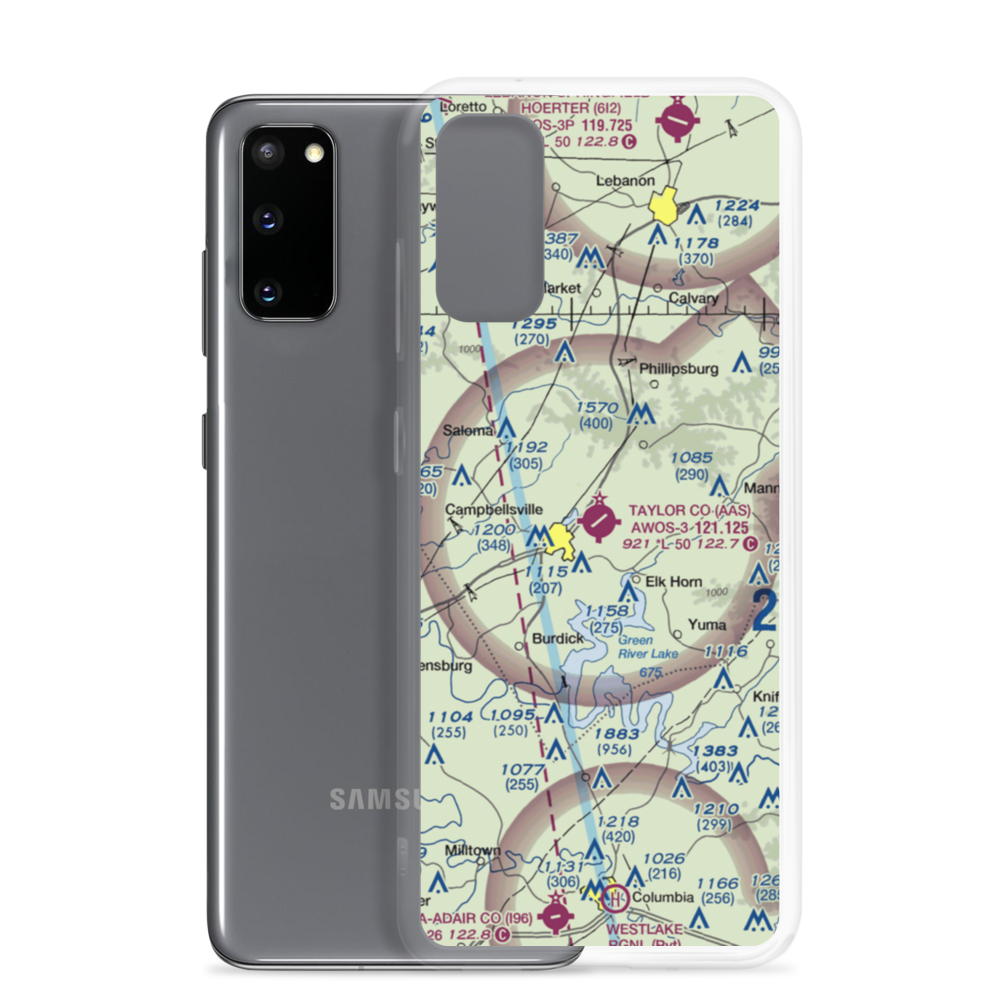 Taylor County Airport (AAS) VFR Sectional Samsung Case Samsung Galaxy S20 model shown