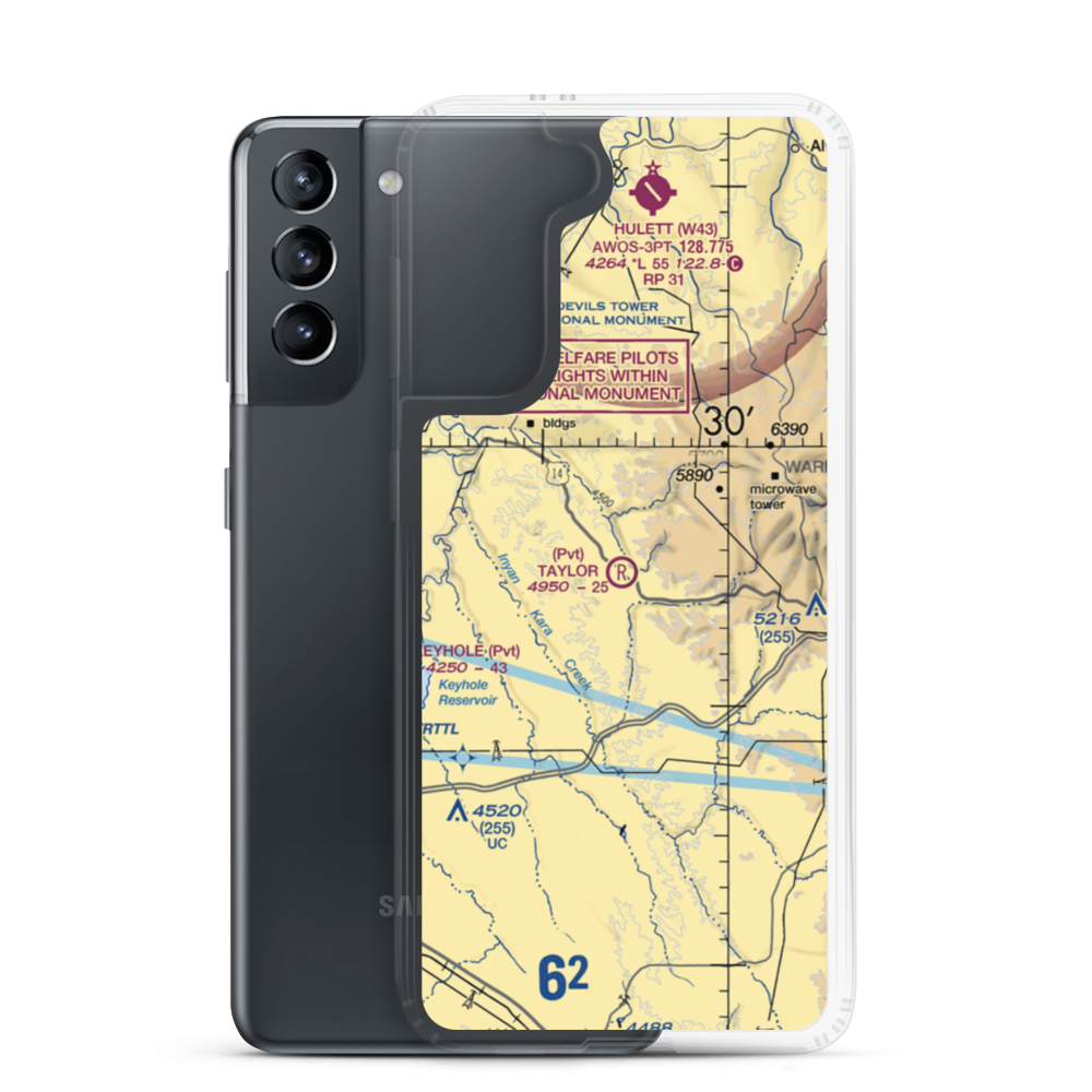 Taylor Field (WY55) VFR Sectional Samsung Case Samsung Galaxy S21 model shown