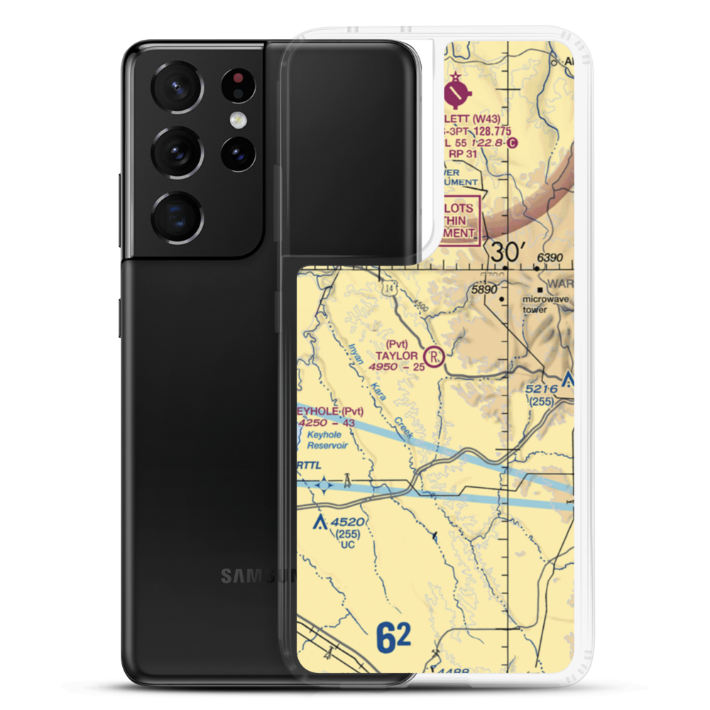 Taylor Field (WY55) VFR Sectional Samsung Case Samsung Galaxy S21 Ultra model shown