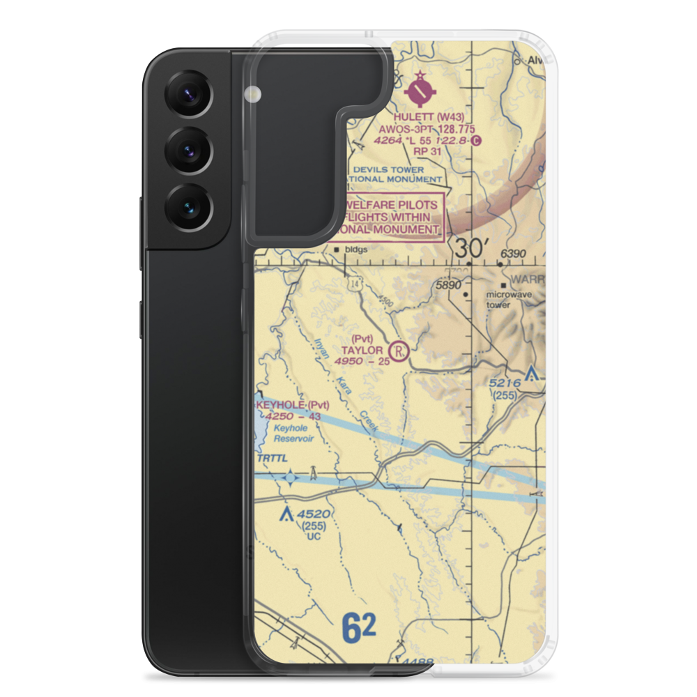 Taylor Field (WY55) VFR Sectional Samsung Case Samsung Galaxy S22 Plus model shown