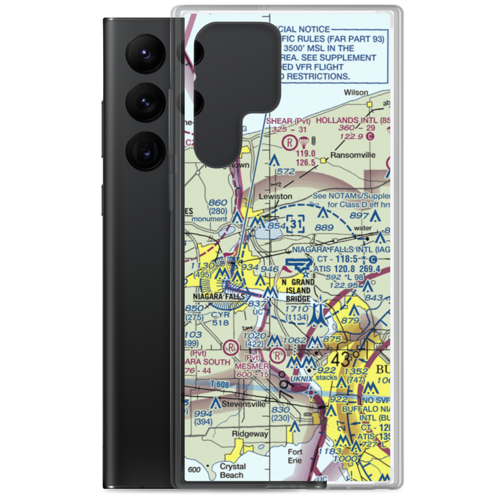 Taylor Johnson Airport (NY24) VFR Sectional Samsung Case Samsung Galaxy S22 Ultra model shown
