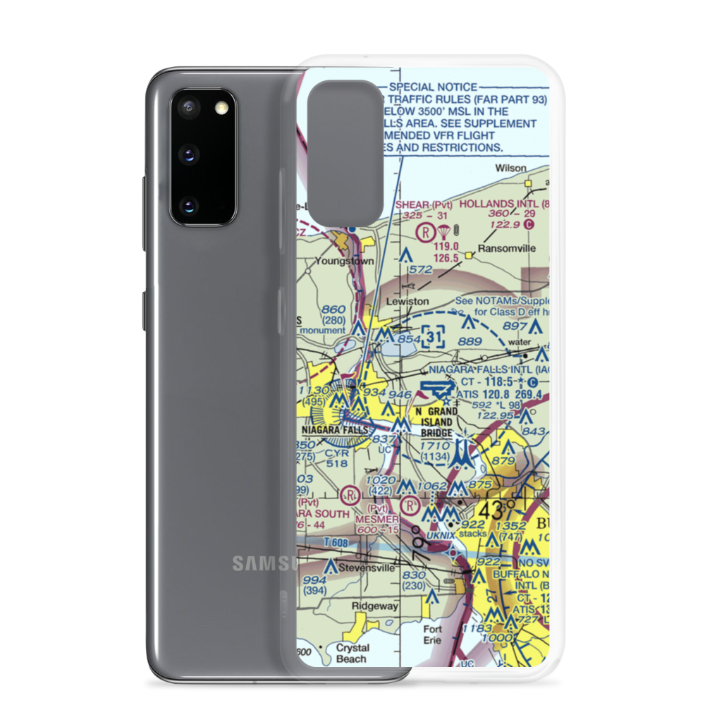 Taylor Johnson Airport (NY24) VFR Sectional Samsung Case Samsung Galaxy S20 model shown