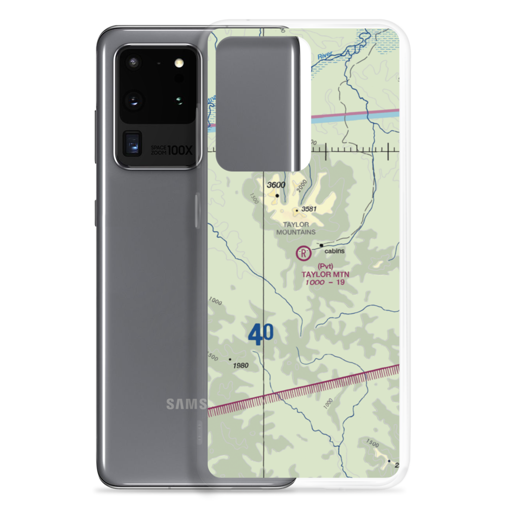 Taylor Mountain Airport (AK64) VFR Sectional Samsung Case Samsung Galaxy S20 Ultra model shown