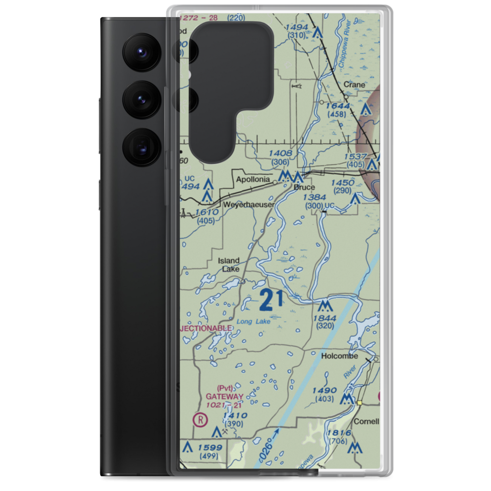 Taylorport Airport (WN90) VFR Sectional Samsung Case Samsung Galaxy S22 Ultra model shown