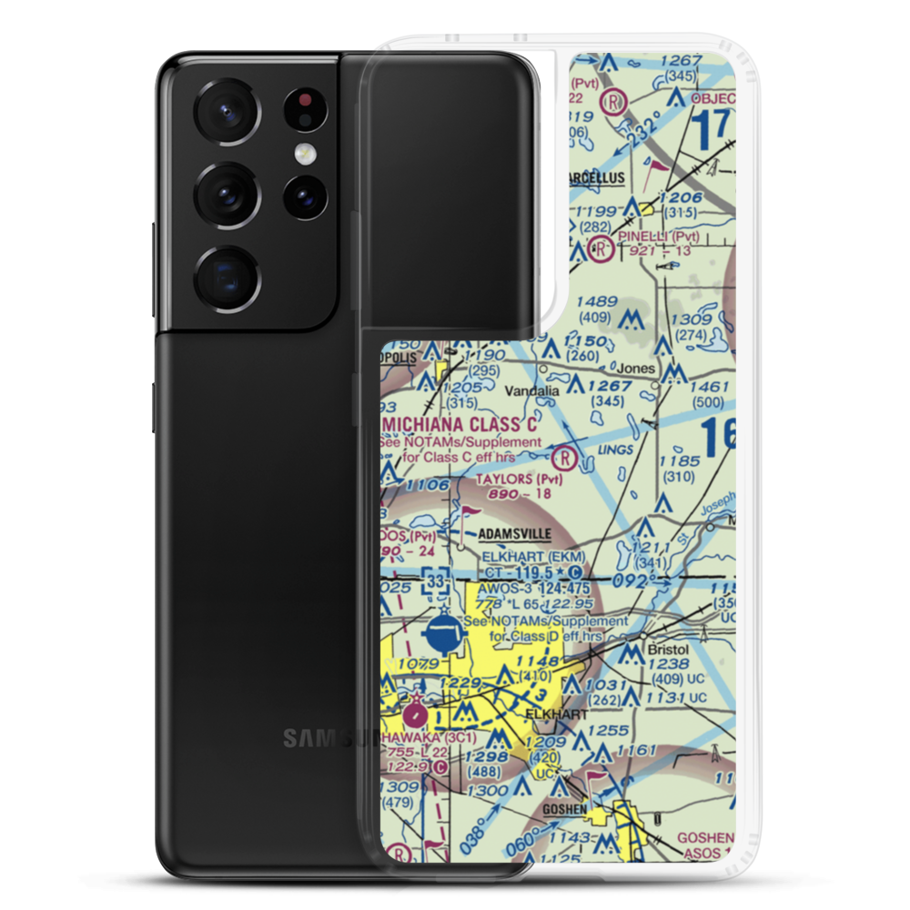 Taylors Flight Park Airport (MI95) VFR Sectional Samsung Case Samsung Galaxy S21 Ultra model shown