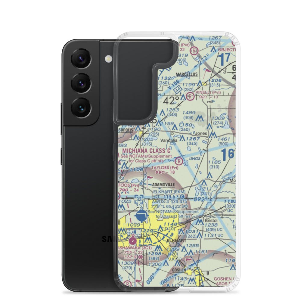 Taylors Flight Park Airport (MI95) VFR Sectional Samsung Case Samsung Galaxy S22 model shown