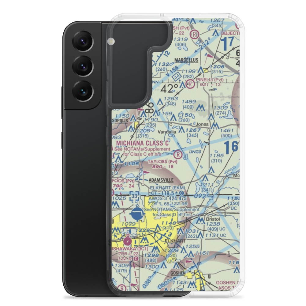 Taylors Flight Park Airport (MI95) VFR Sectional Samsung Case Samsung Galaxy S22 Plus model shown