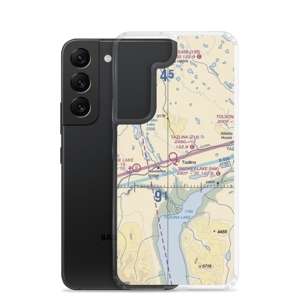 Tazlina Airport (Z14) VFR Sectional Samsung Case Samsung Galaxy S22 model shown