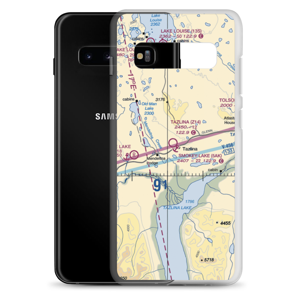 Tazlina Airport (Z14) VFR Sectional Samsung Case Samsung Galaxy S10+ model shown