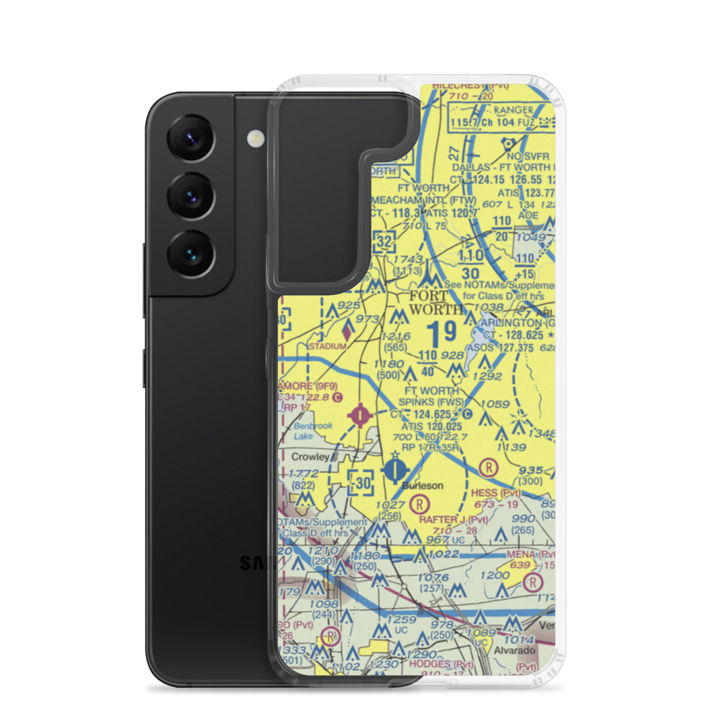 Tcjc-South Campus Heliport (9F5) VFR Sectional Samsung Case Samsung Galaxy S22 model shown