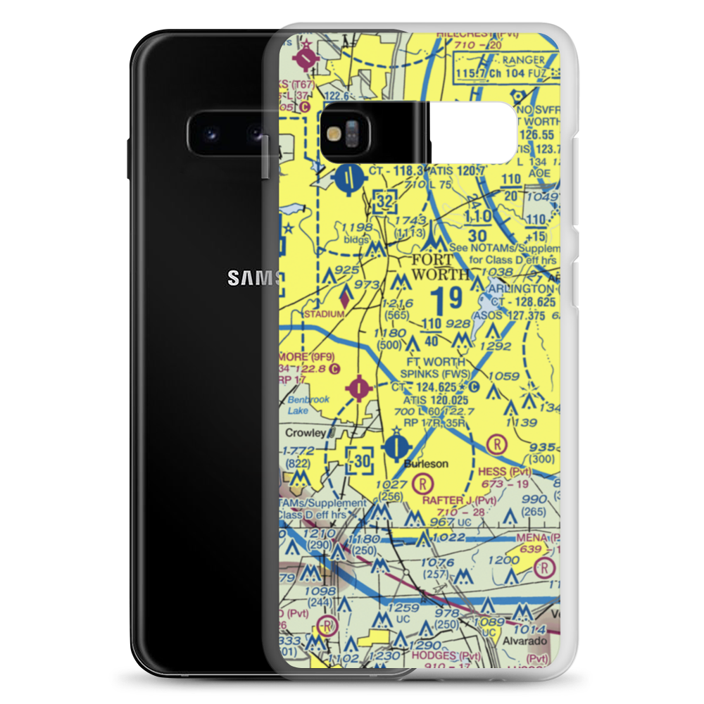 Tcjc-South Campus Heliport (9F5) VFR Sectional Samsung Case Samsung Galaxy S10+ model shown