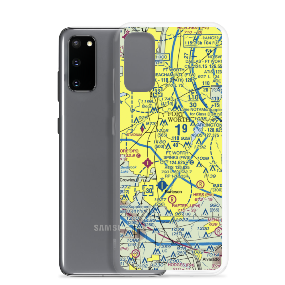 Tcjc-South Campus Heliport (9F5) VFR Sectional Samsung Case Samsung Galaxy S20 model shown