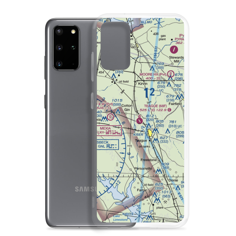 Teague Municipal Airport (68F) VFR Sectional Samsung Case Samsung Galaxy S20 Plus model shown