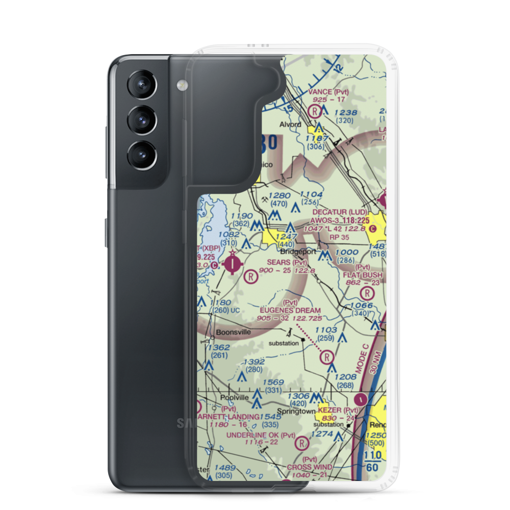 Teate Field (4XS2) VFR Sectional Samsung Case Samsung Galaxy S21 model shown
