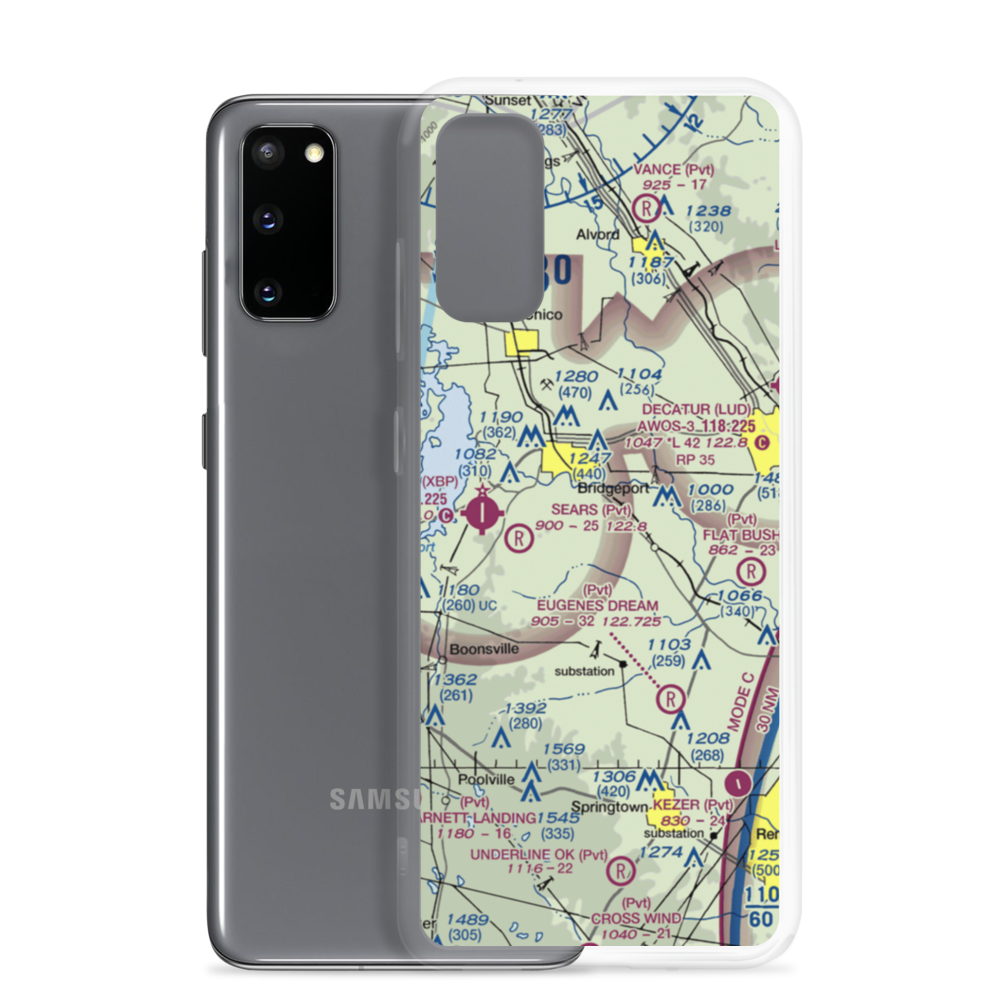 Teate Field (4XS2) VFR Sectional Samsung Case Samsung Galaxy S20 model shown