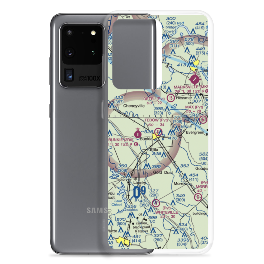 Tebow Airport (LA77) VFR Sectional Samsung Case Samsung Galaxy S20 Ultra model shown