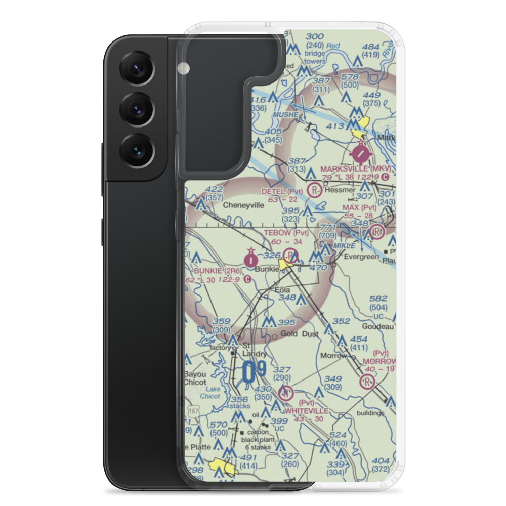 Tebow Airport (LA77) VFR Sectional Samsung Case Samsung Galaxy S22 Plus model shown