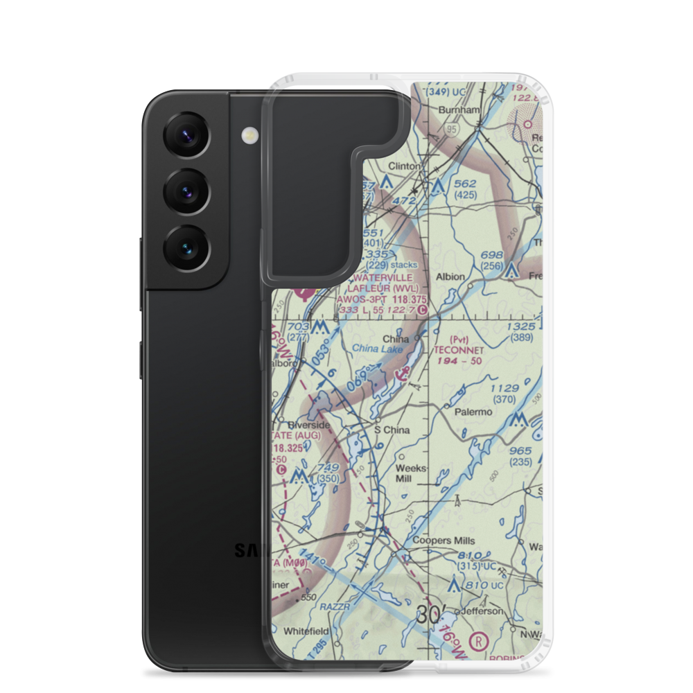 Teconnet Seaplane Base (29ME) VFR Sectional Samsung Case Samsung Galaxy S22 model shown