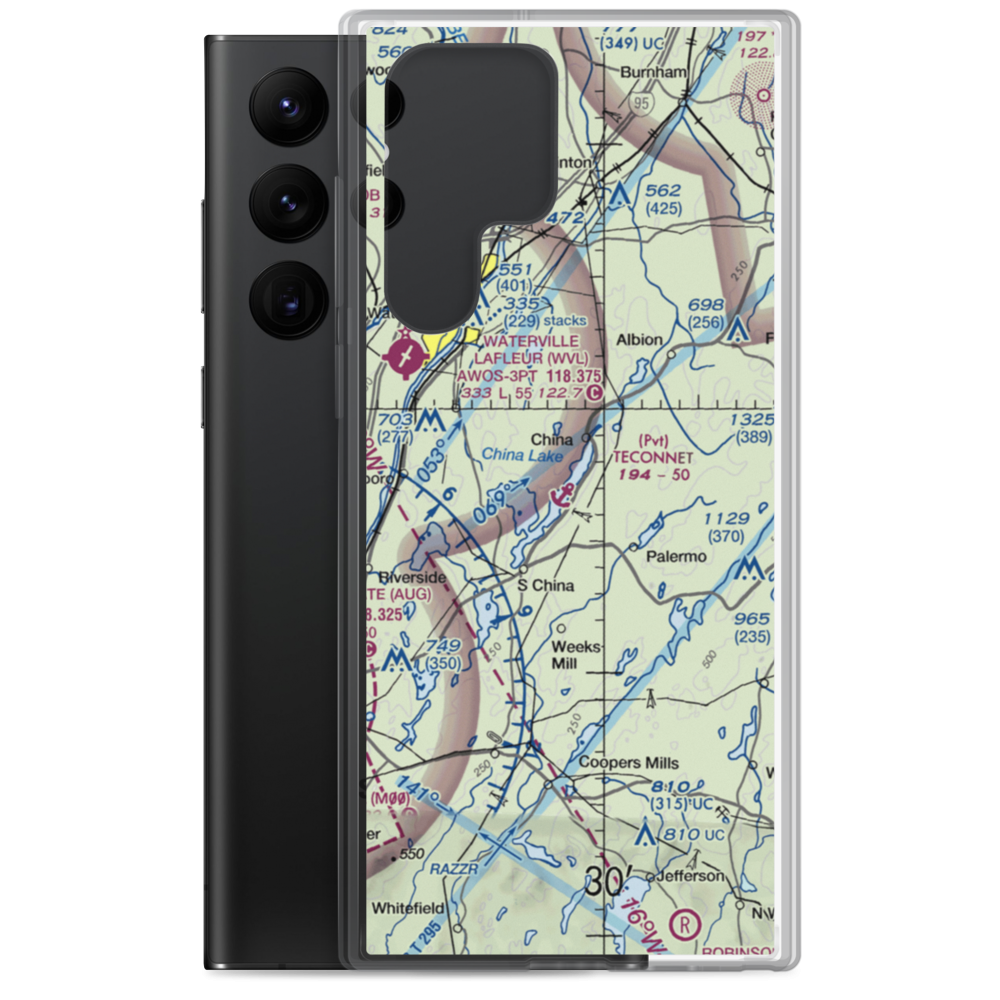 Teconnet Seaplane Base (29ME) VFR Sectional Samsung Case Samsung Galaxy S22 Ultra model shown