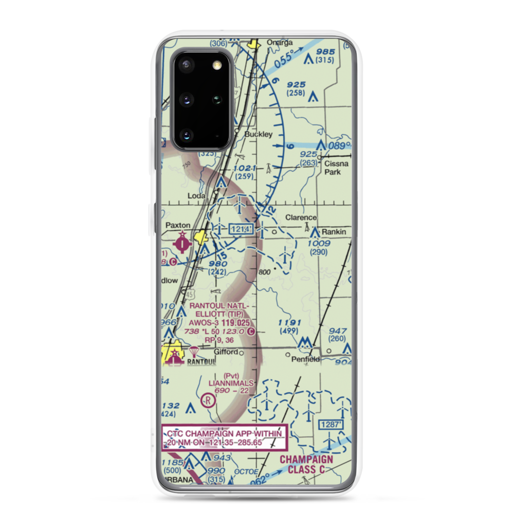 Ted's Place Airport (71IS) VFR Sectional Samsung Case Samsung Galaxy S20 Plus model shown