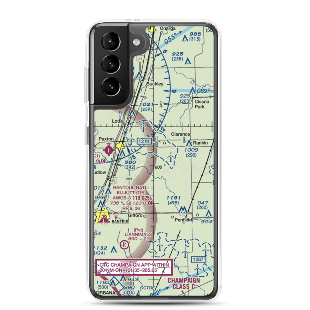 Ted's Place Airport (71IS) VFR Sectional Samsung Case Samsung Galaxy S21 Plus model shown