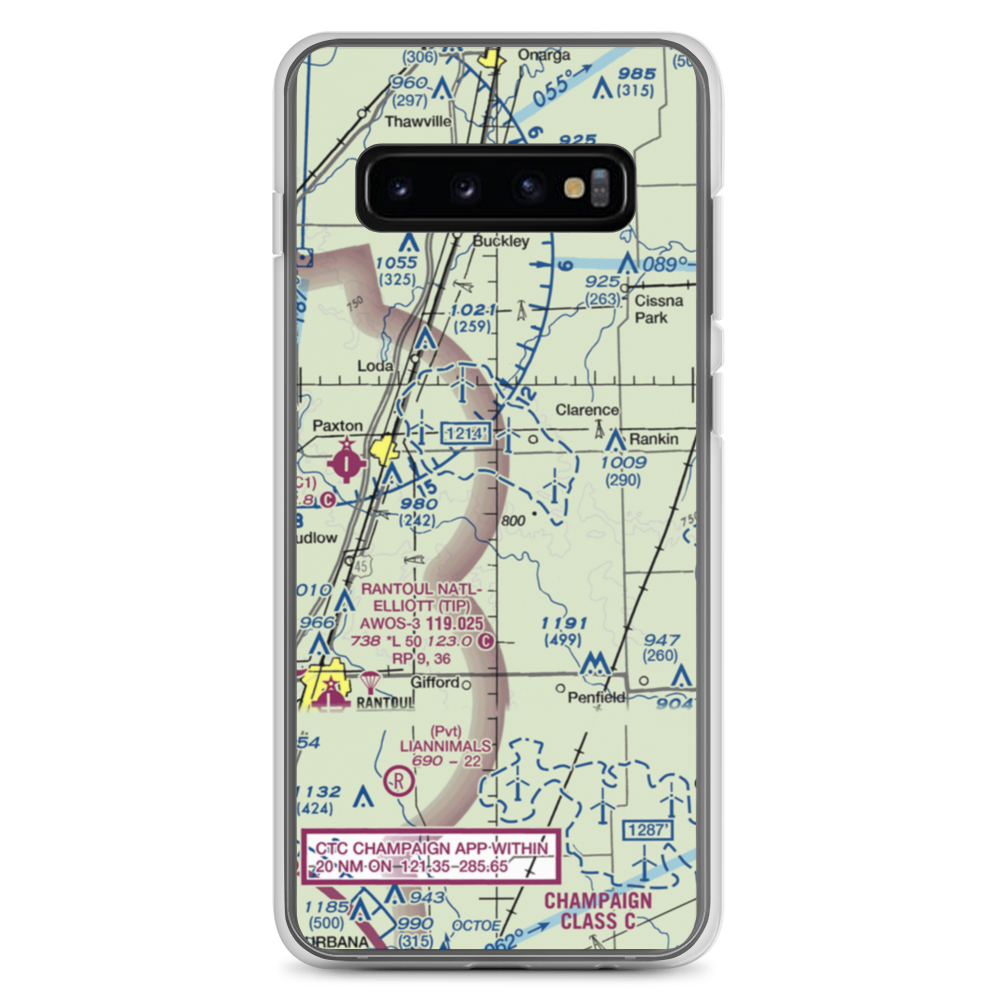 Ted's Place Airport (71IS) VFR Sectional Samsung Case Samsung Galaxy S10+ model shown