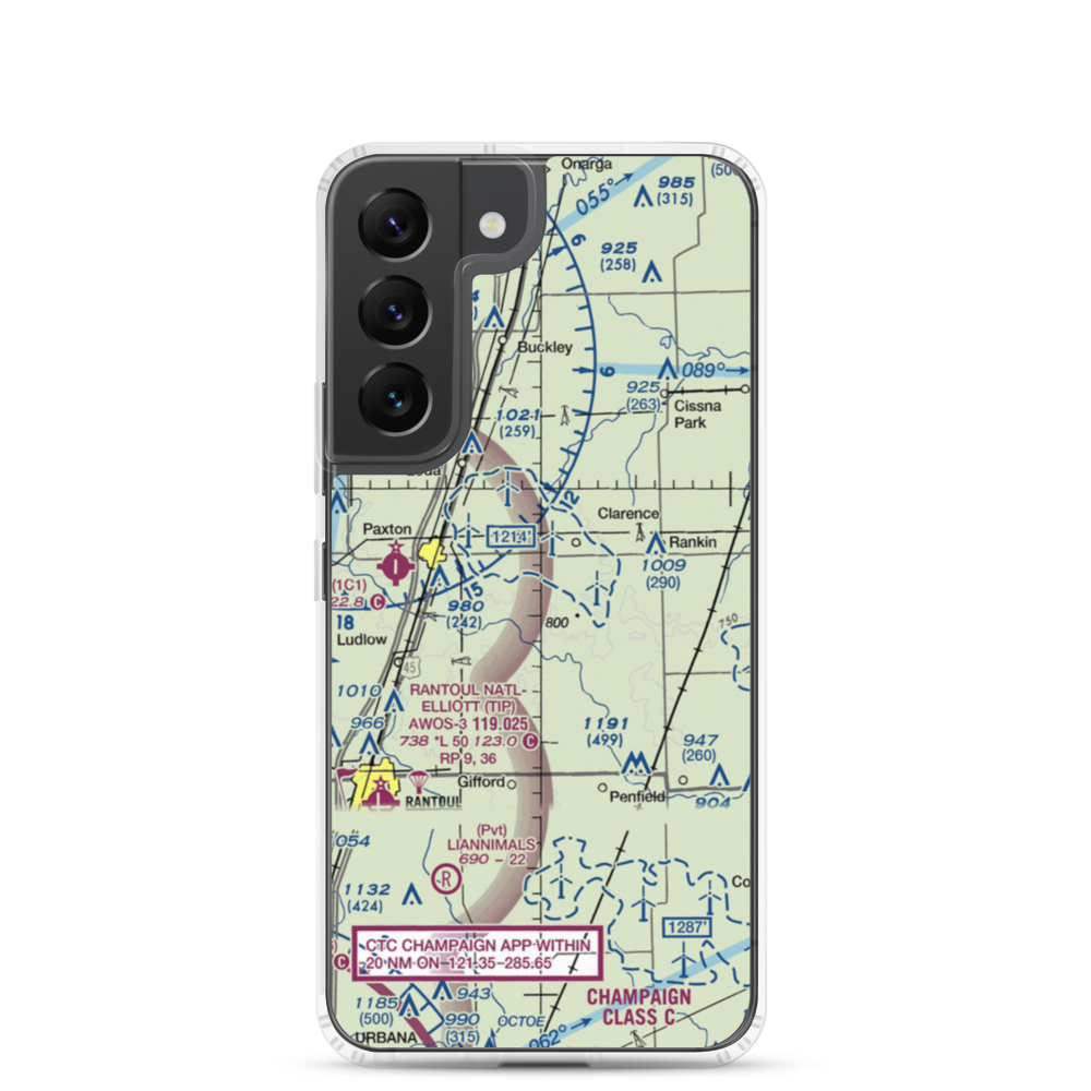 Ted's Place Airport (71IS) VFR Sectional Samsung Case Samsung Galaxy S22 model shown