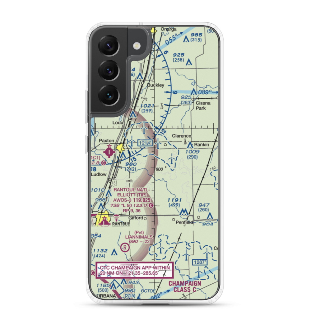 Ted's Place Airport (71IS) VFR Sectional Samsung Case Samsung Galaxy S22 Plus model shown