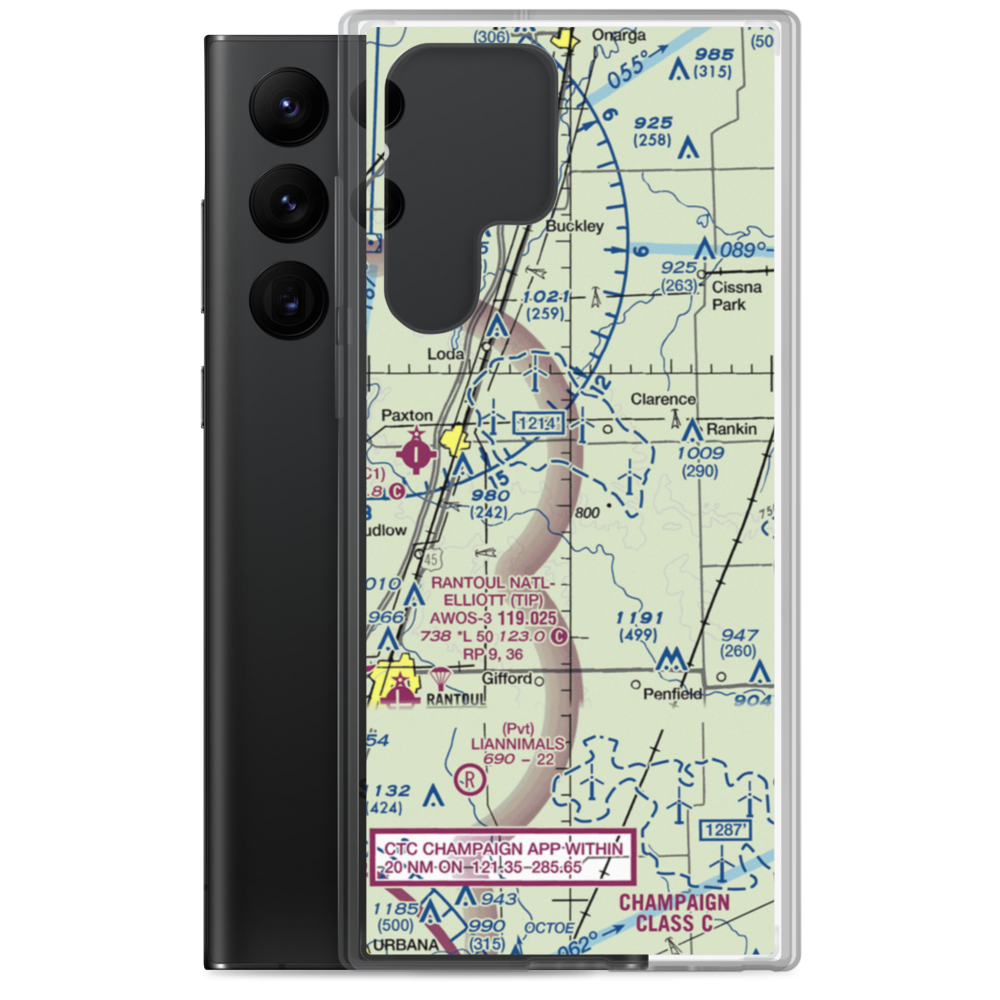Ted's Place Airport (71IS) VFR Sectional Samsung Case Samsung Galaxy S22 Ultra model shown
