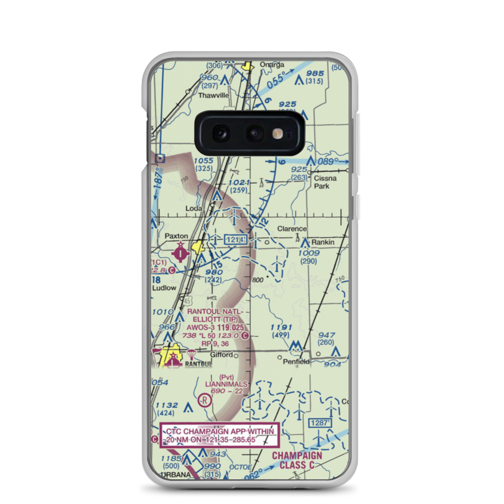 Ted's Place Airport (71IS) VFR Sectional Samsung Case Samsung Galaxy S10e model shown