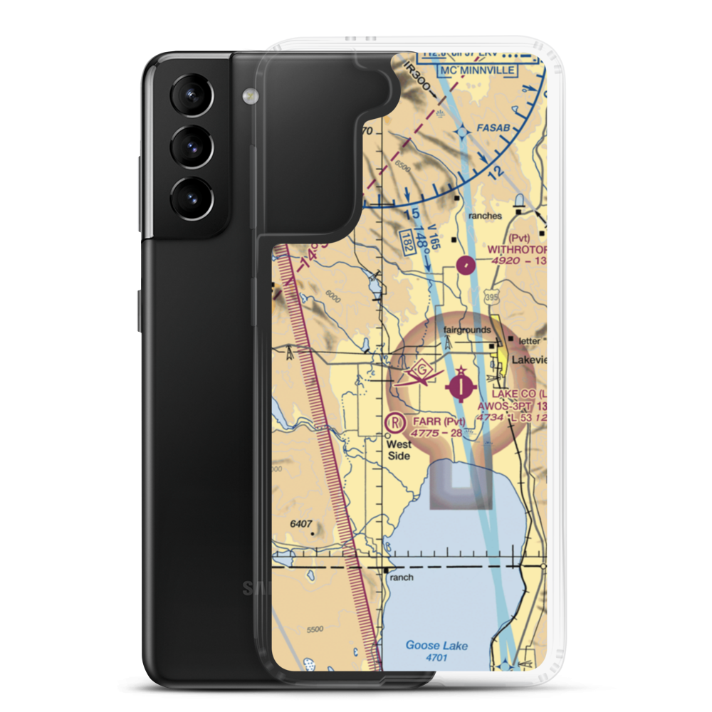 Teed's Airport (OG17) VFR Sectional Samsung Case Samsung Galaxy S21 Plus model shown