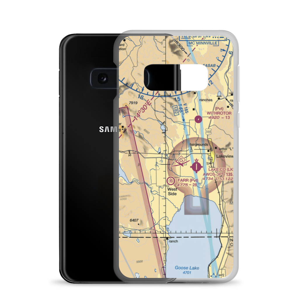 Teed's Airport (OG17) VFR Sectional Samsung Case Samsung Galaxy S10e model shown