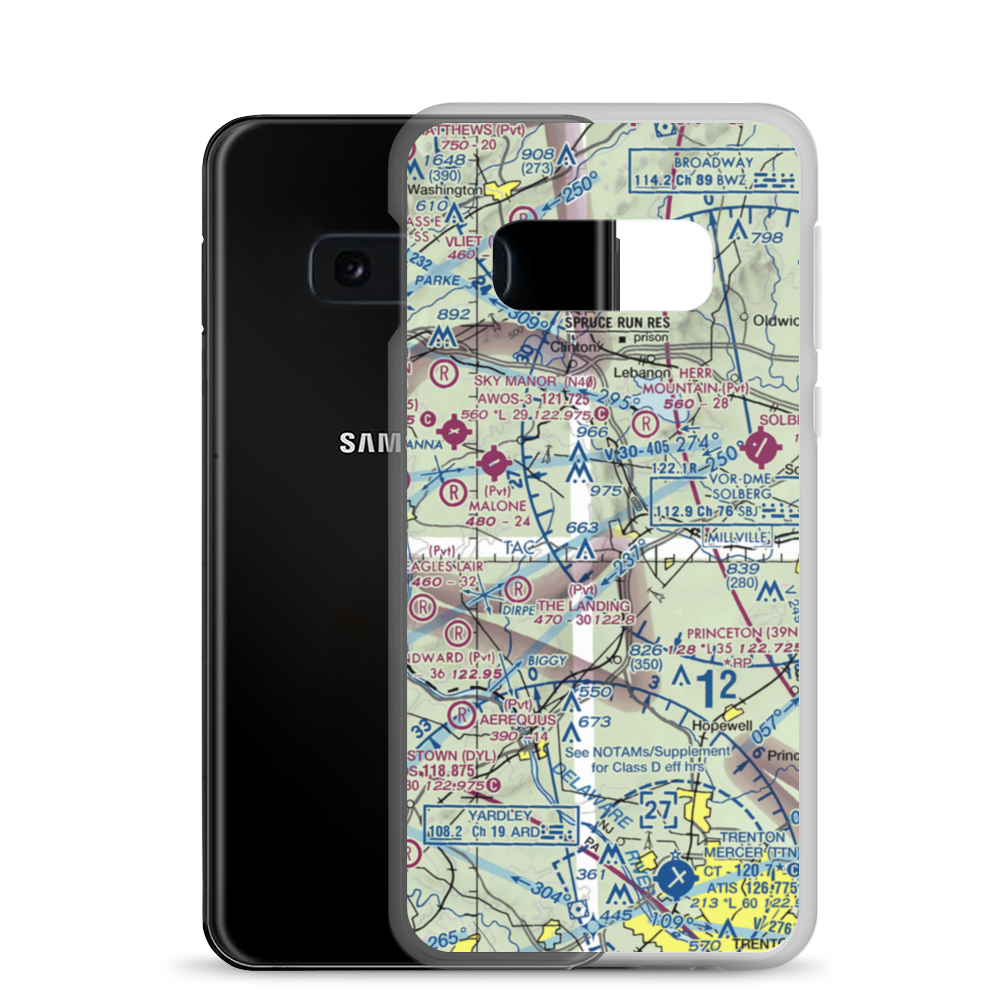 Teeny Weeny Acres Airport (NJ47) VFR Sectional Samsung Case Samsung Galaxy S10e model shown