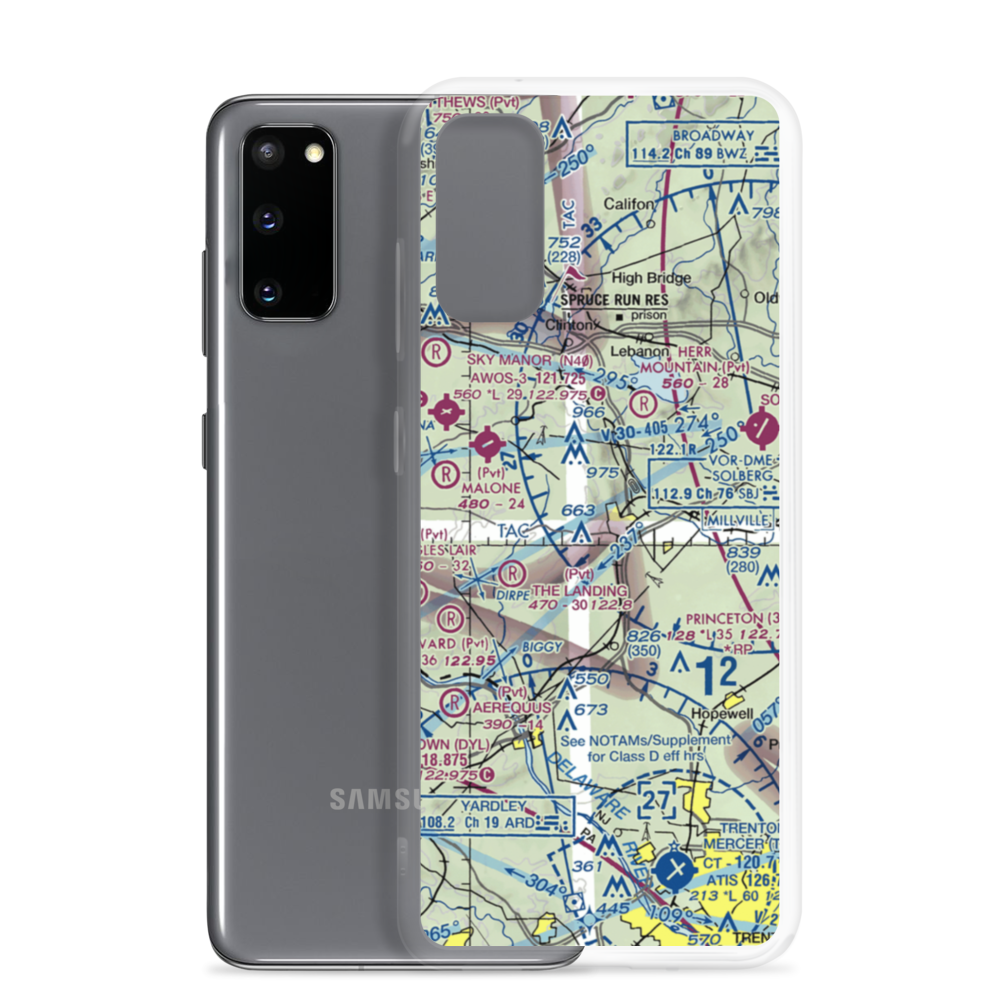 Teeny Weeny Acres Airport (NJ47) VFR Sectional Samsung Case Samsung Galaxy S20 model shown