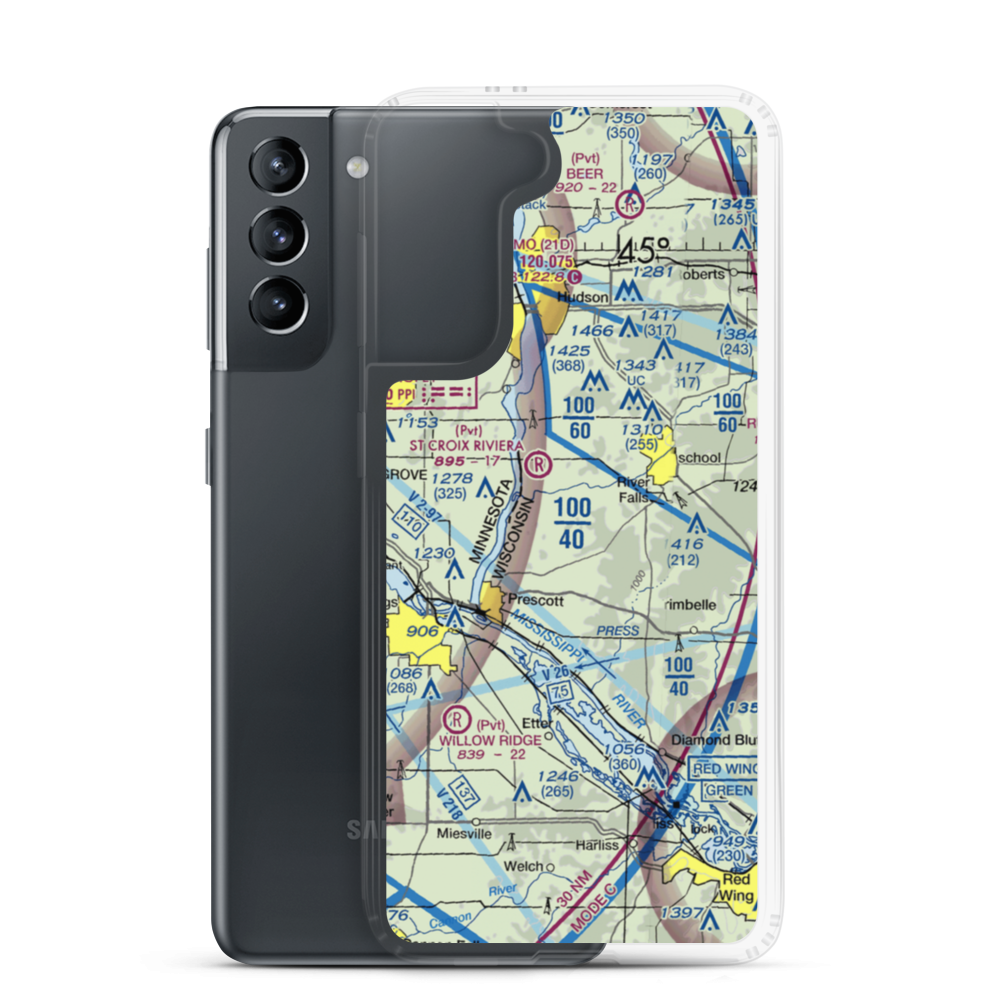 Tegeler Airport (27WI) VFR Sectional Samsung Case Samsung Galaxy S21 model shown