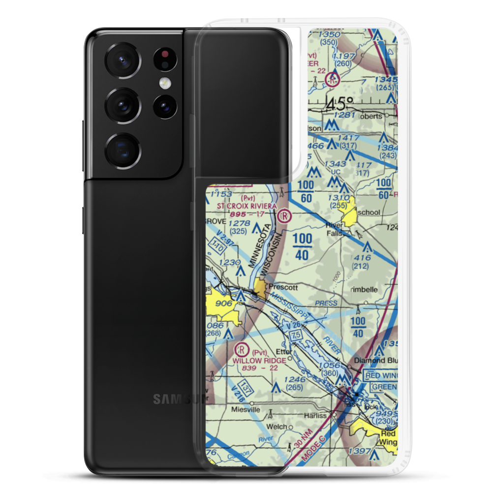 Tegeler Airport (27WI) VFR Sectional Samsung Case Samsung Galaxy S21 Ultra model shown