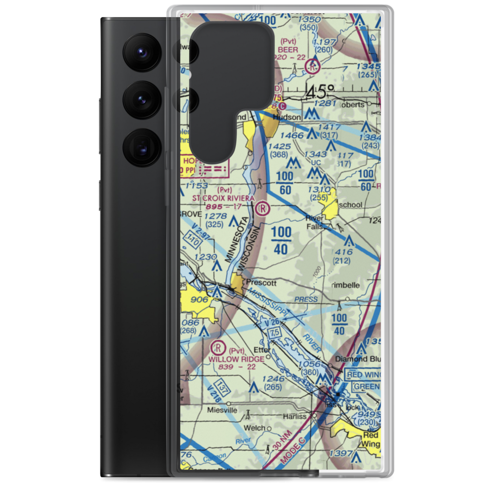Tegeler Airport (27WI) VFR Sectional Samsung Case Samsung Galaxy S22 Ultra model shown