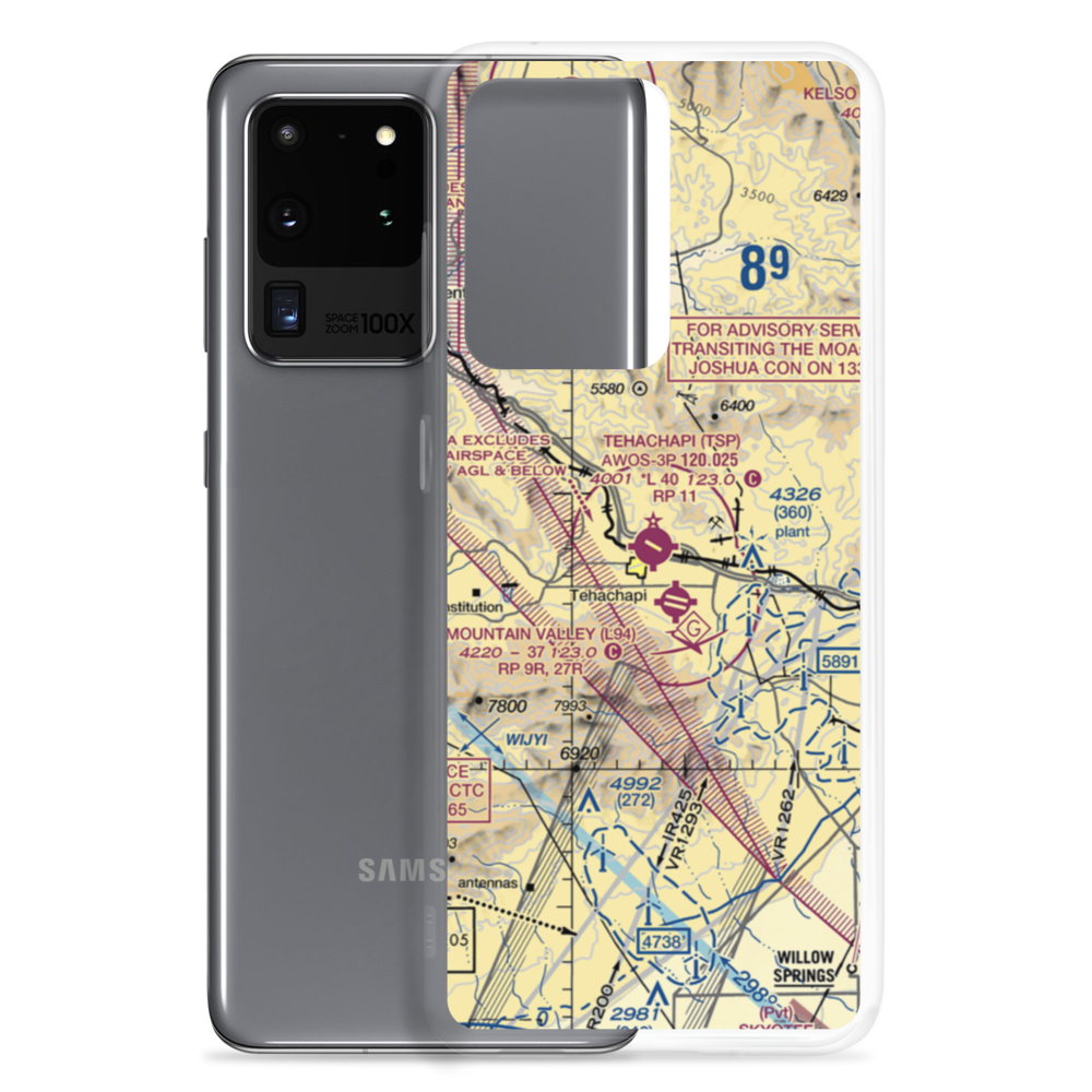 Tehachapi Municipal Airport (TSP) VFR Sectional Samsung Case Samsung Galaxy S20 Ultra model shown
