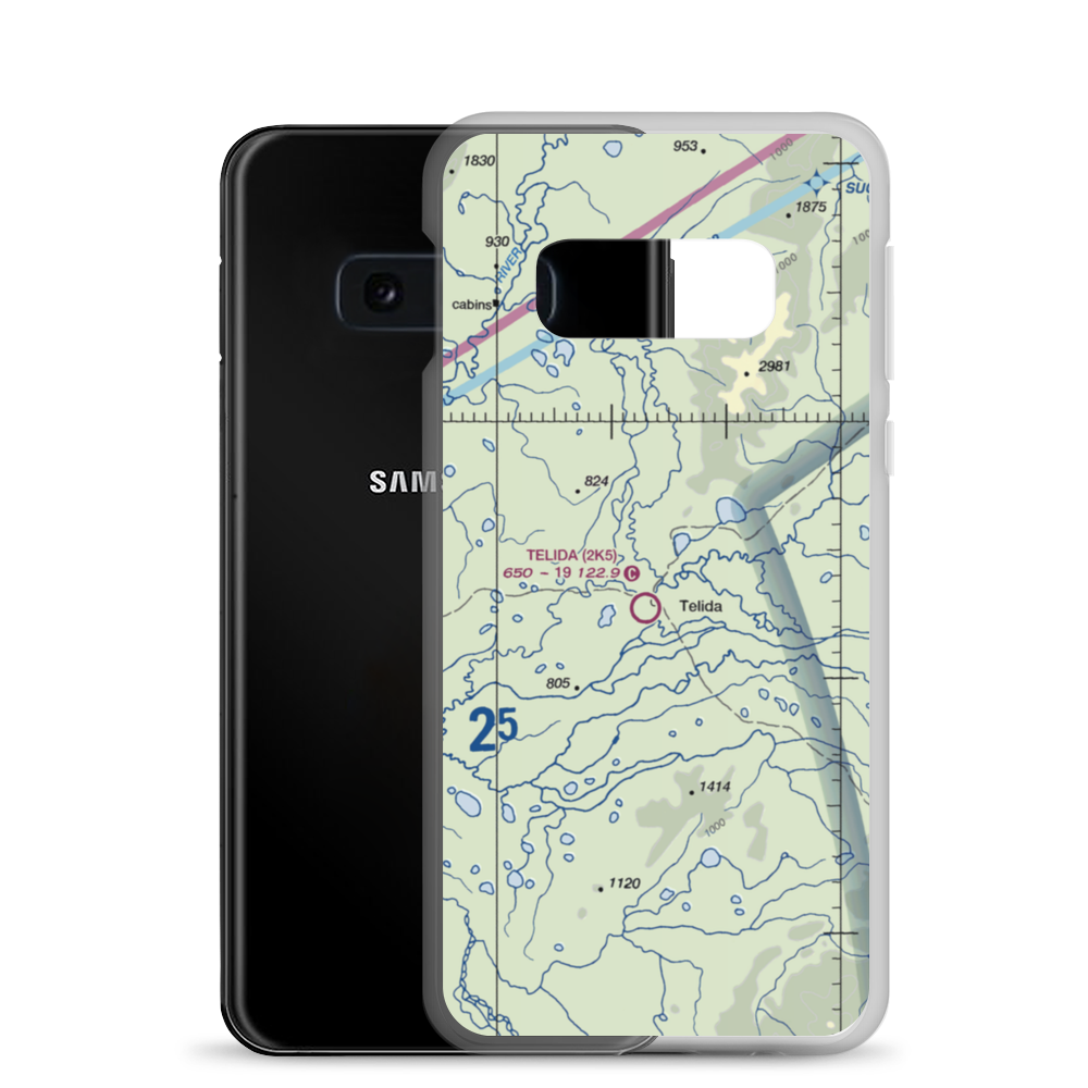 Telida Airport (2K5) VFR Sectional Samsung Case Samsung Galaxy S10e model shown