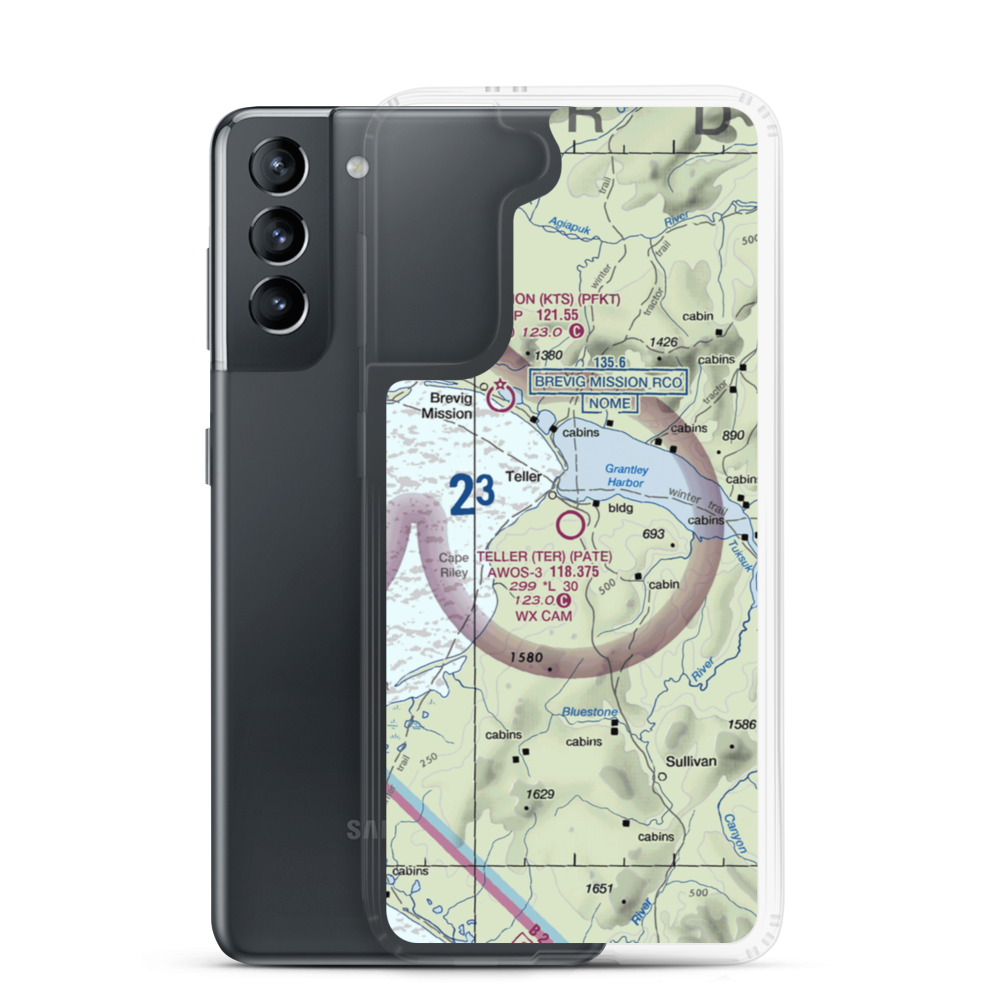 Teller Airport (TER) VFR Sectional Samsung Case Samsung Galaxy S21 model shown