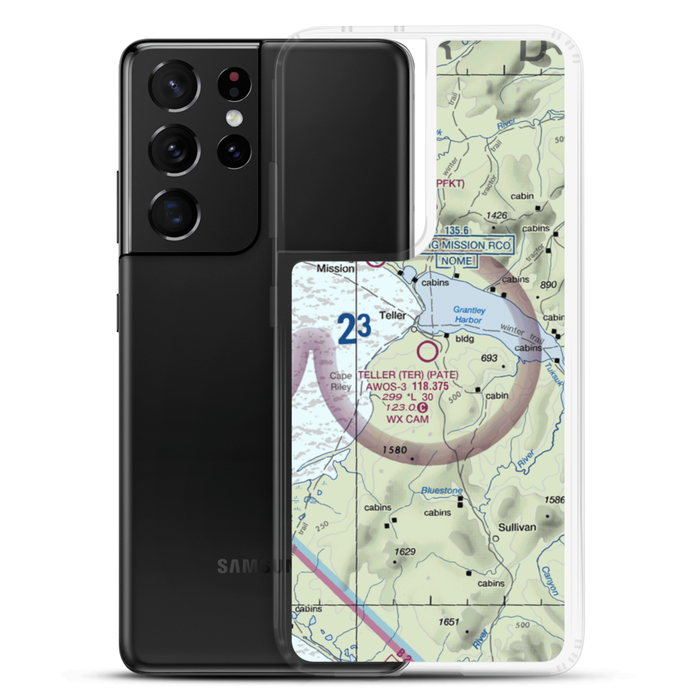 Teller Airport (TER) VFR Sectional Samsung Case Samsung Galaxy S21 Ultra model shown