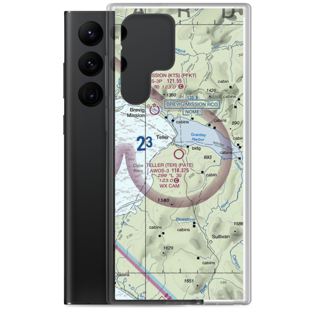 Teller Airport (TER) VFR Sectional Samsung Case Samsung Galaxy S22 Ultra model shown