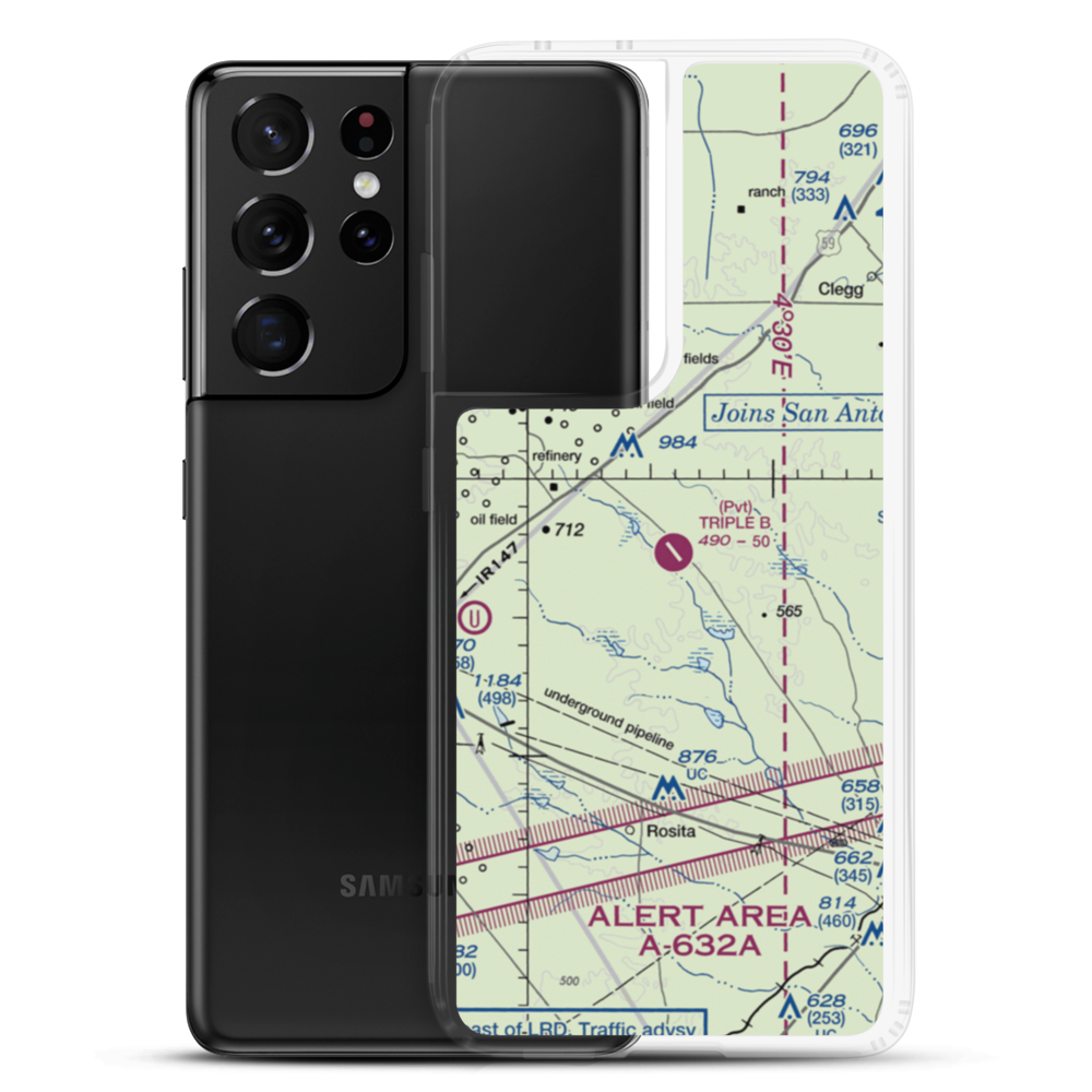 Temple Ranch Airport (42XS) VFR Sectional Samsung Case Samsung Galaxy S21 Ultra model shown