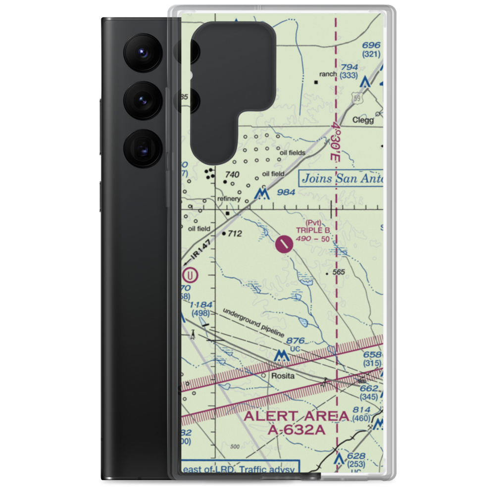 Temple Ranch Airport (42XS) VFR Sectional Samsung Case Samsung Galaxy S22 Ultra model shown