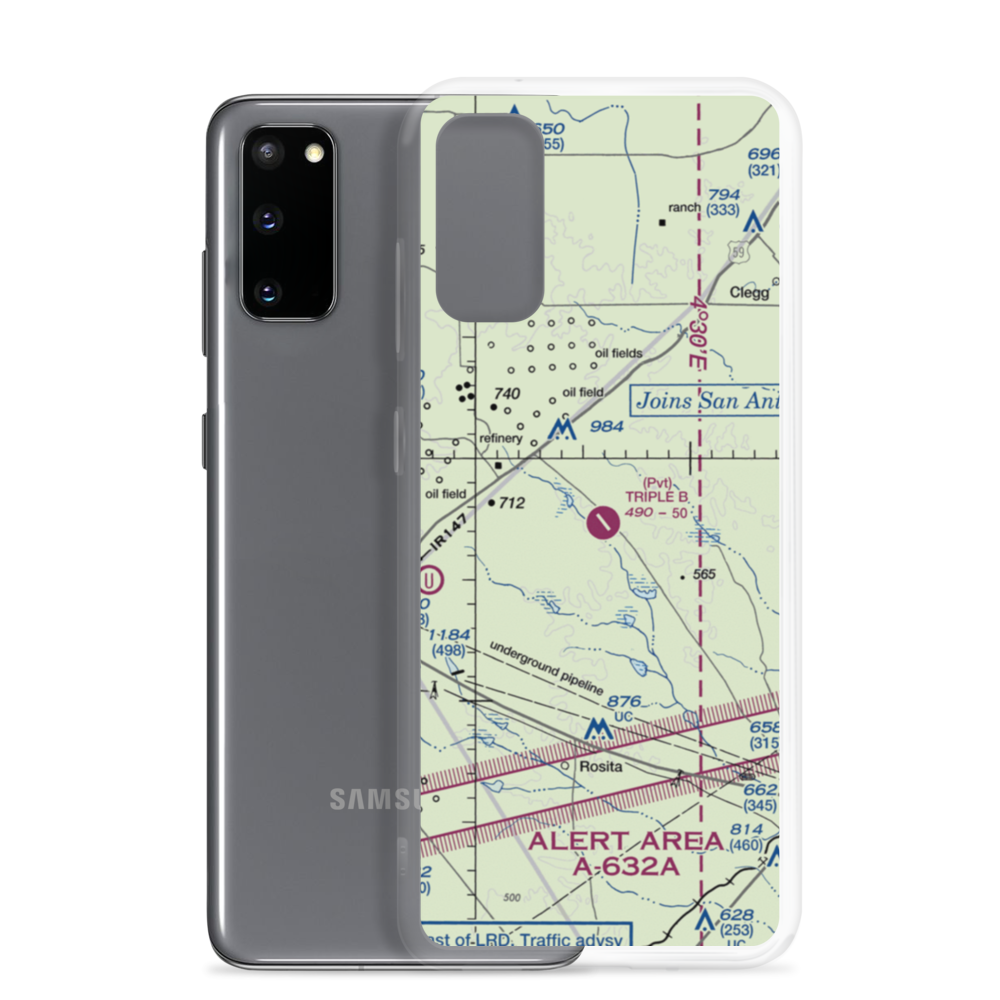 Temple Ranch Airport (42XS) VFR Sectional Samsung Case Samsung Galaxy S20 model shown