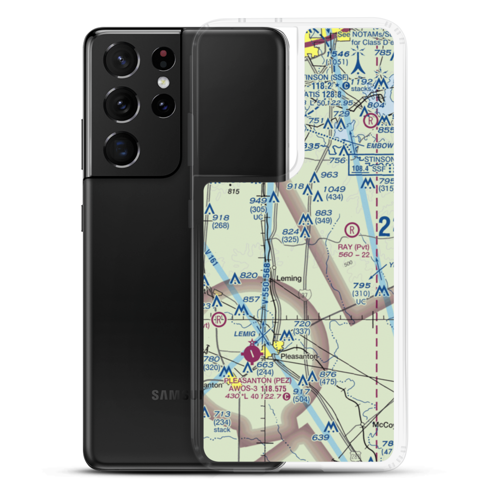 Ten Oaks Airport (US-0051) VFR Sectional Samsung Case Samsung Galaxy S21 Ultra model shown