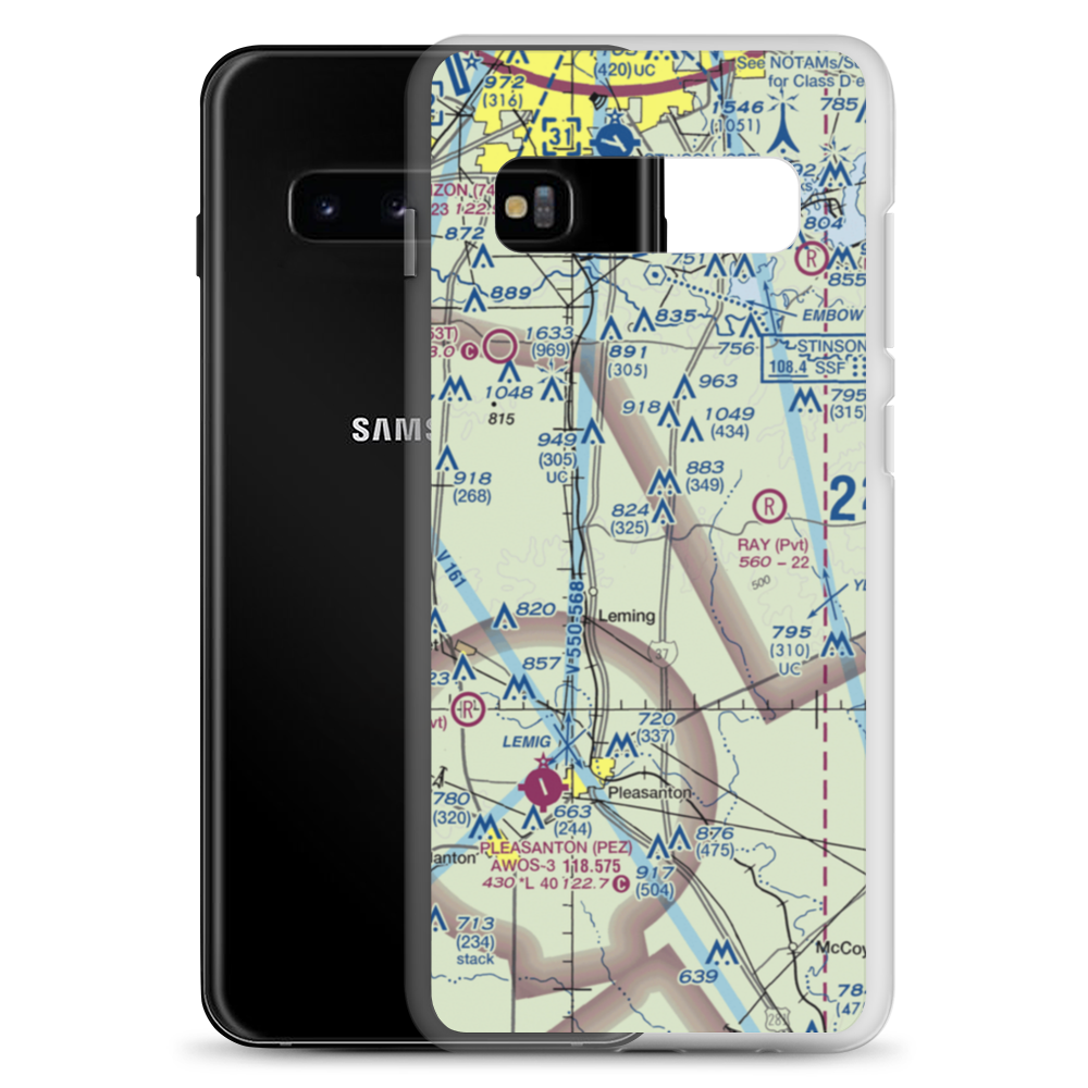 Ten Oaks Airport (US-0051) VFR Sectional Samsung Case Samsung Galaxy S10+ model shown
